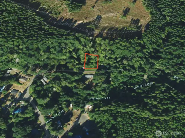 Overhead view with approximate boundaries.