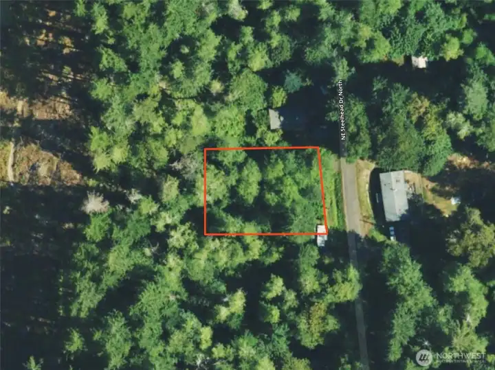 Overhead view with approximate boundaries.