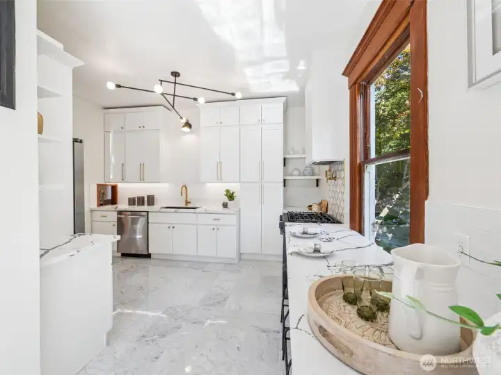 Plenty of storage in this new kitchen.