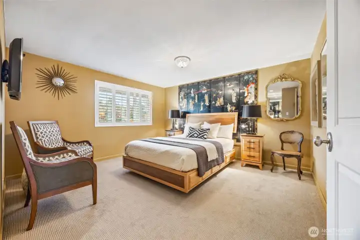 Primary bedroom is the perfect size.
