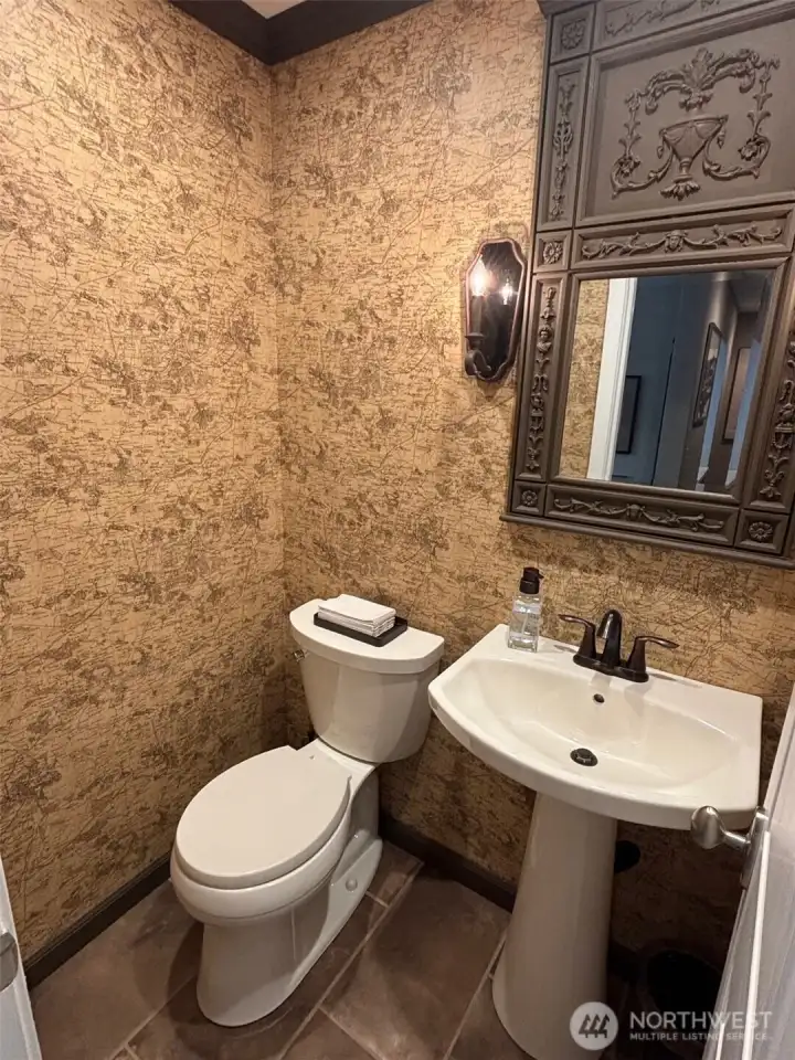 Powder room on the main floor for guests.