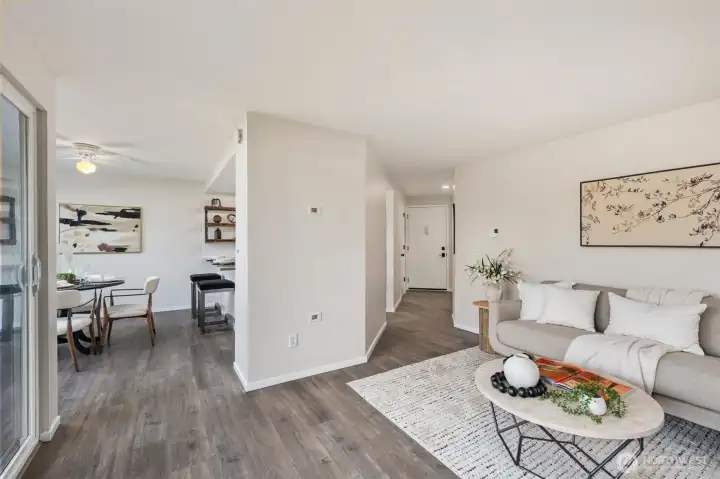 Easy living main floor unit with open living concept.