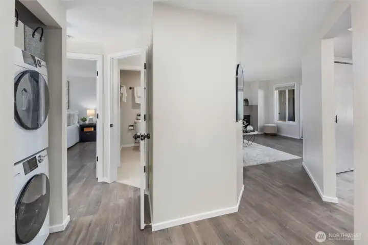 Easy main floor living with new built in washer dryer unit.