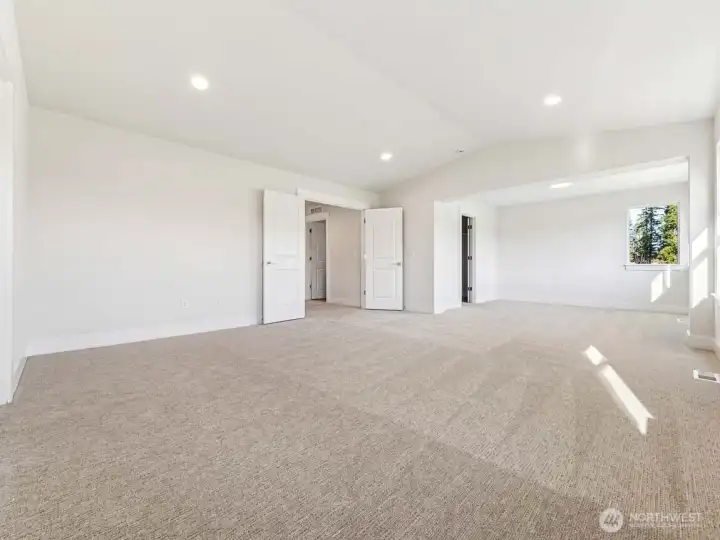Massive primary suite with sitting area