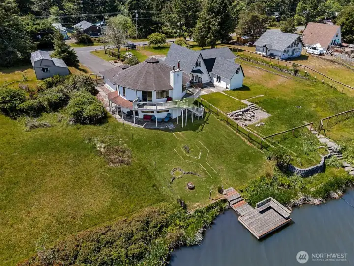 Large lot with you own private dock.
