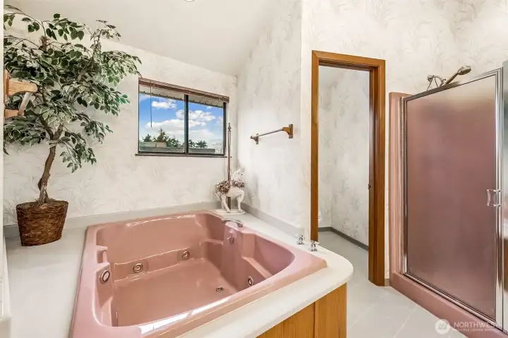 .....jetted soaking tub!