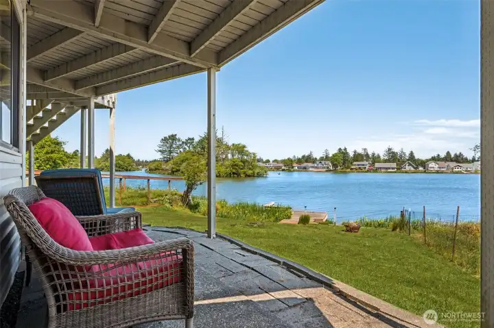 Lake views from the patio.