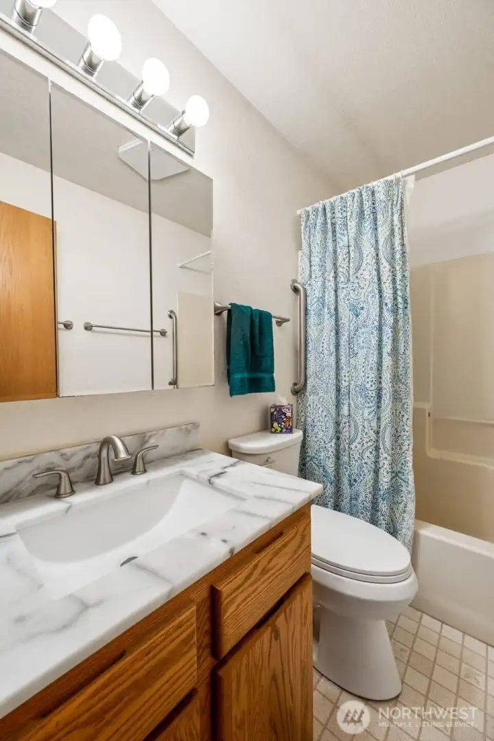 Ground level guest bathroom.