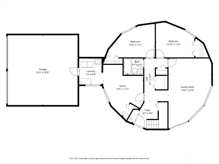 Down stairs floor plan