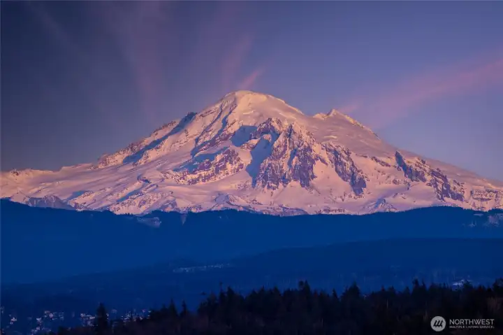 This is a close-up of Mt Baker from this home...what a beautiful place to live!