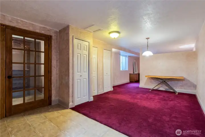 Finished Room with space for Wine Room on the Left