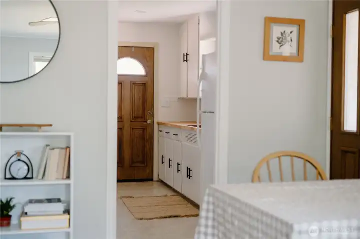 Side Door/ Peek into Kitchen