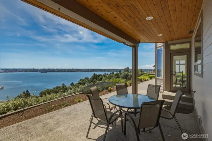 Patio and View of Tacoma Skyline