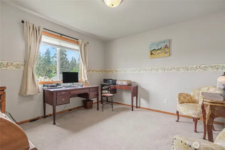 Bedroom #4, currently used as an office.