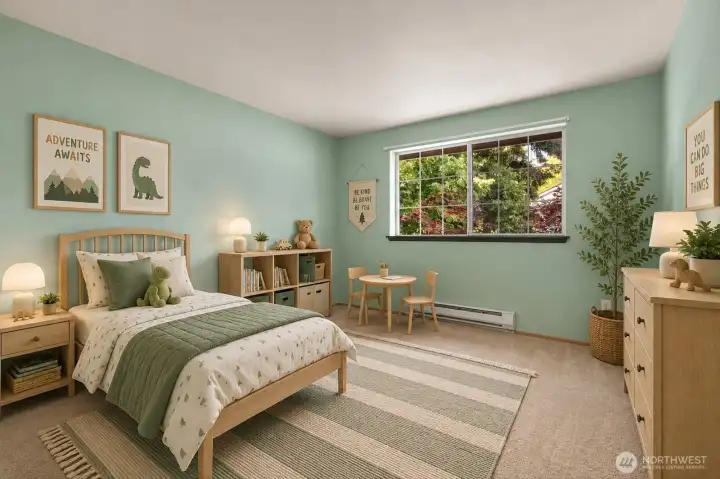 Spacious primary retreat designed for comfort and privacy.  [Virtually staged]