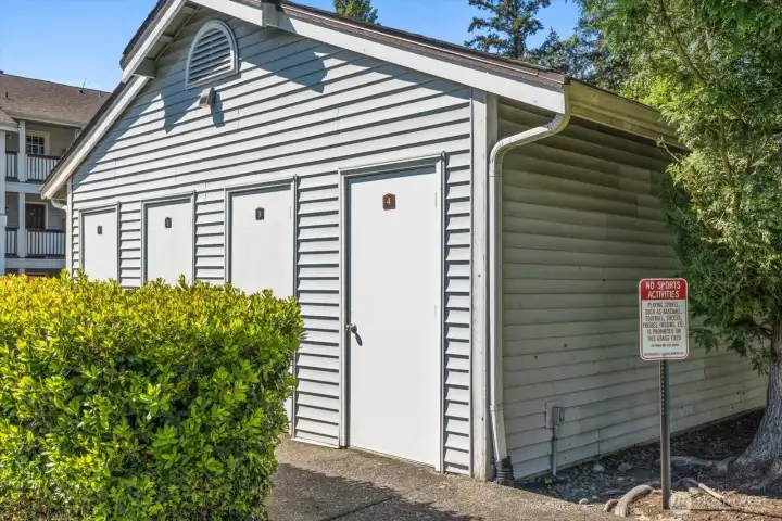 Extra designated storage unit (#4) near clubhouse.