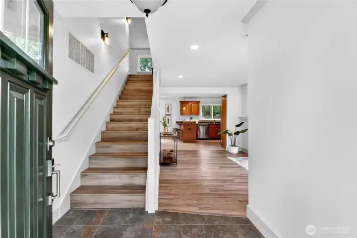 Let's head up the stairs!