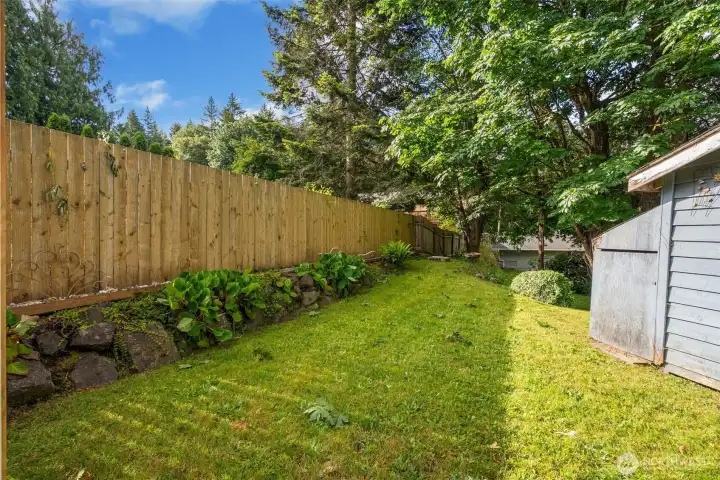 Fido will want you to notice this: with fencing already on one side, you’ve got a great head start on creating a fenced outdoor area.