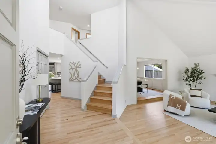 Bright, inviting entry