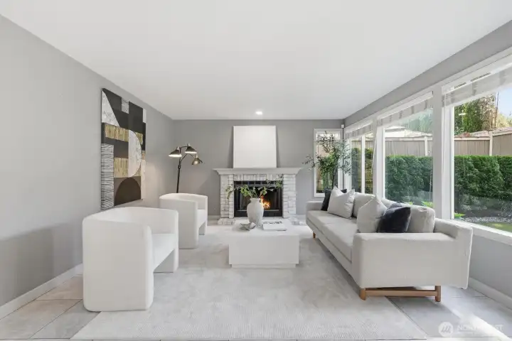 Great room with natural light