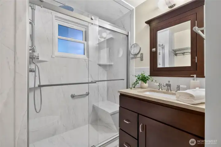 Downstairs lower remodeled shower