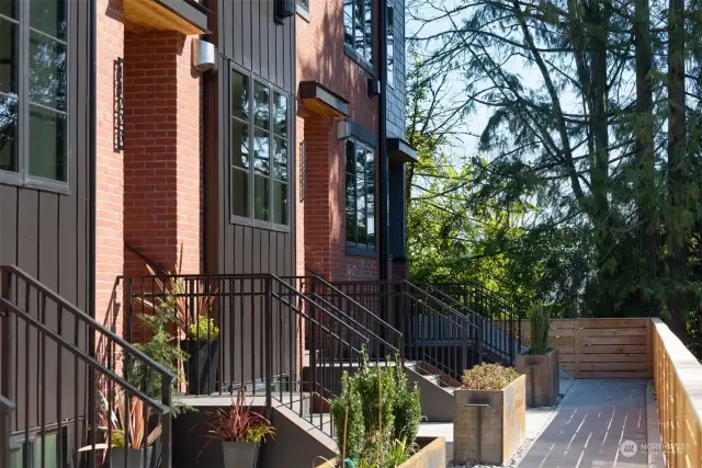 Ashwood Lane: A community of 8 classic brick townhomes offering upscale contemporary interiors and an enviable location near everything downtown Bellevue has to offer.