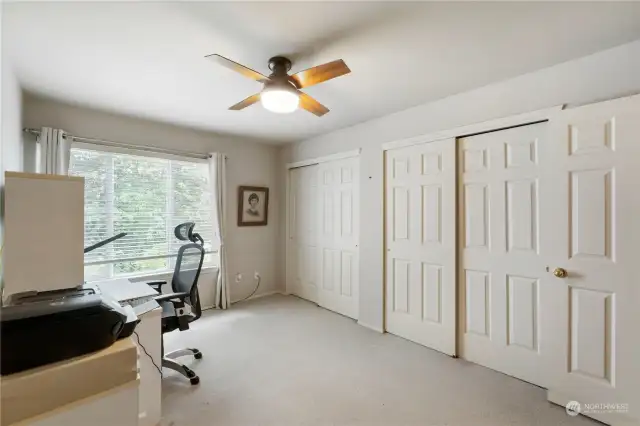 Rear upstairs bedroom, currently used as an office