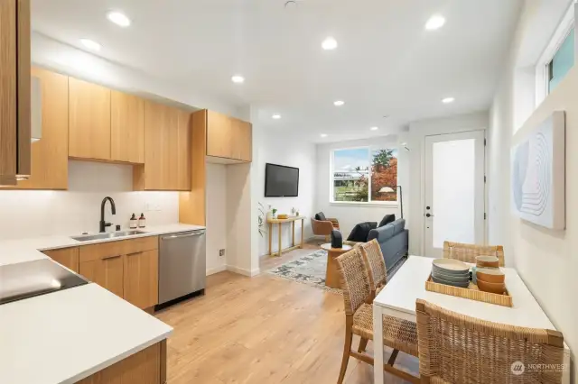 Oodles of cabinets! Photo is of same floorplan.  Color schemes vary by location.