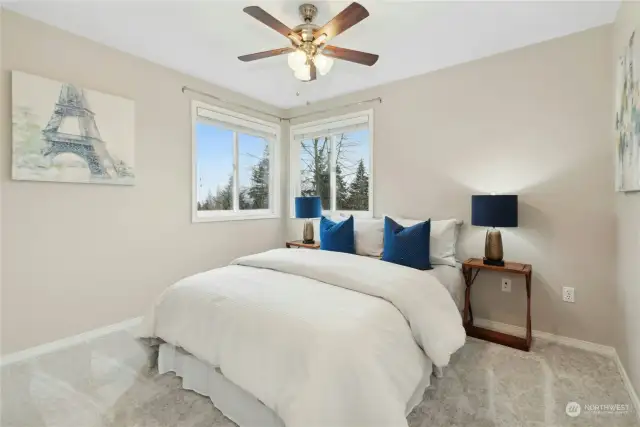 3rd of the 4 upper-level bedrooms, all with new carpet and paint.