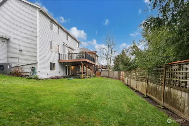 The 10,400-square-foot lot has a fully fenced backyard. Croquet anyone?