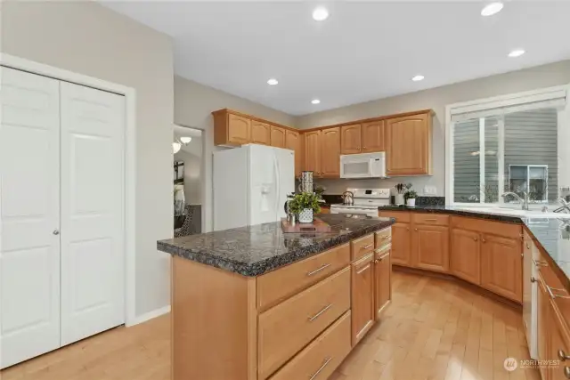 Another look at the spacious kitchen. Through the doorway is the dining room.