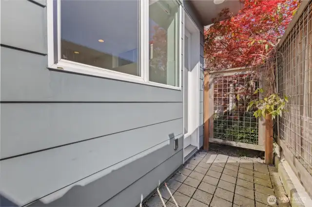 Ground level east exterior patio