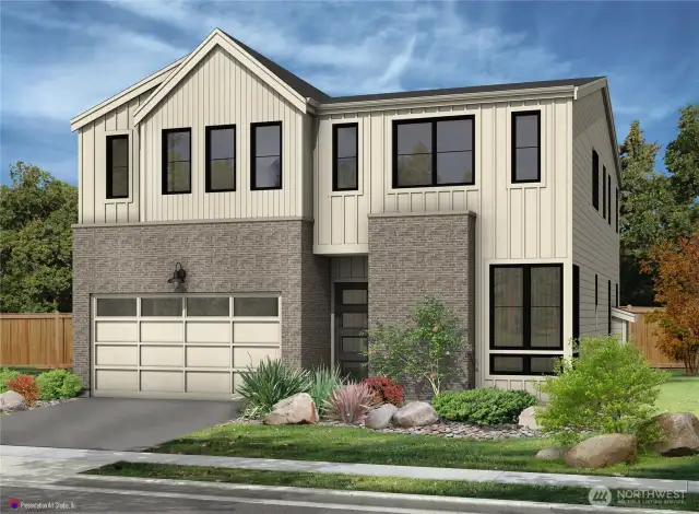 Plans & elevations are artist renderings only; may not accurately represent the actual condition of a home as constructed.  May contain options, colors, or features which are not standard.
