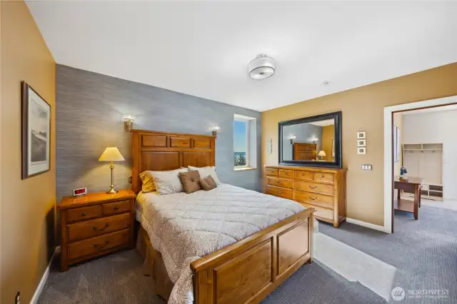 Bedroom on lower level with ample space and privacy for the mother in law suite, office or your extended family