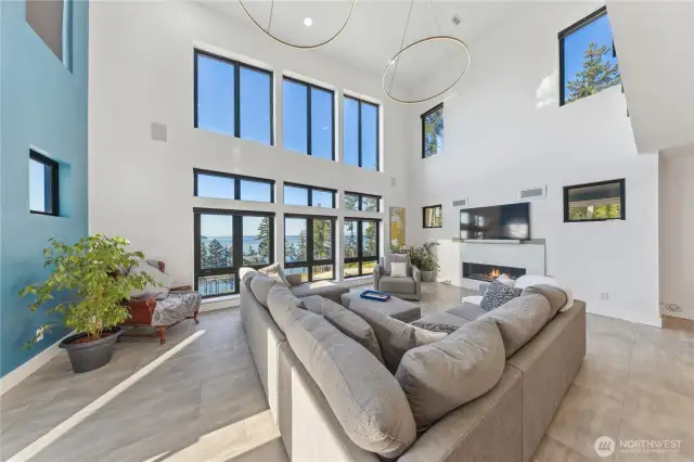 Gas fireplace to add warmth and ambiance