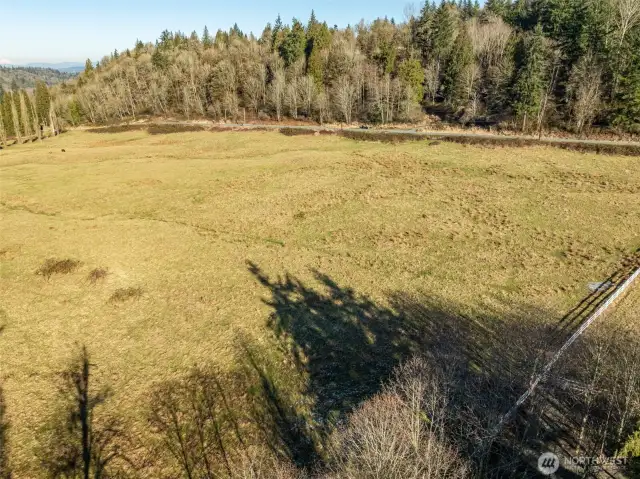Looking from the Southwest corner of the property, you can see the base of Lord's Hill in the distance.