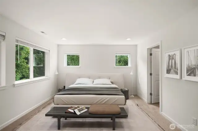 primary bedroom w/walk in closet