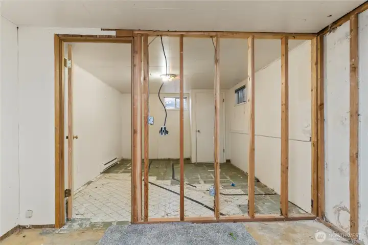 Semi Finished basement room Photo 1
