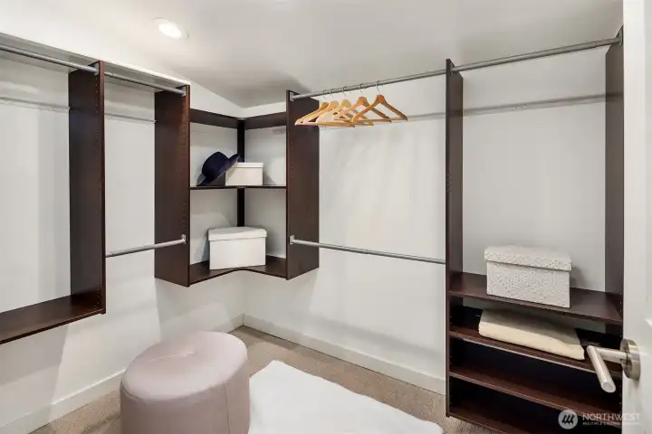 Walk-in closet off primary.