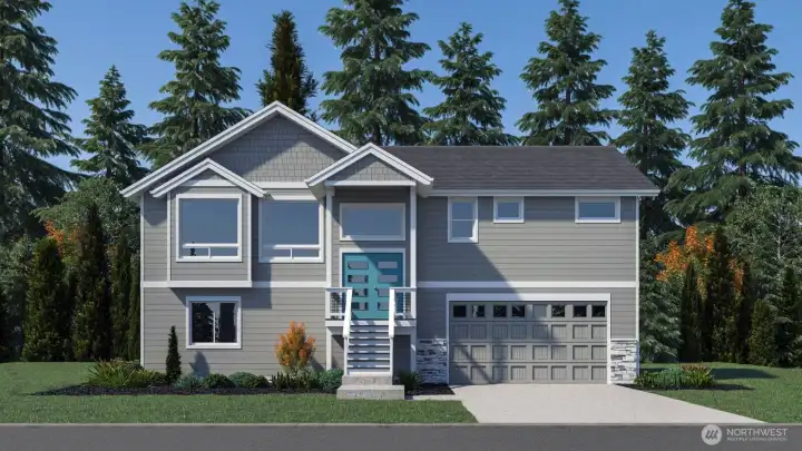 Rendering of finished home.