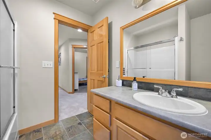 Full bathroom on upper floor