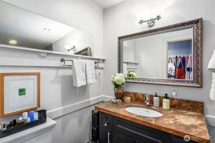 Unit 1 - 3/4 bathroom (1 of 2 bathrooms). Each corner suite has a 3/4 bath and powder room.