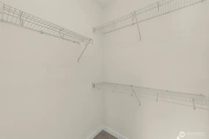 Walk in closet in the primary