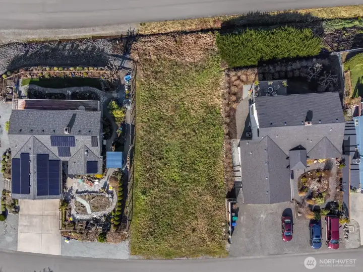 Your new home will lone up with the homes on either side.