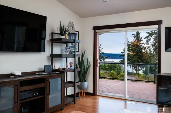 This 2013 built home features engineered hardwood floors + updated paint + carpet