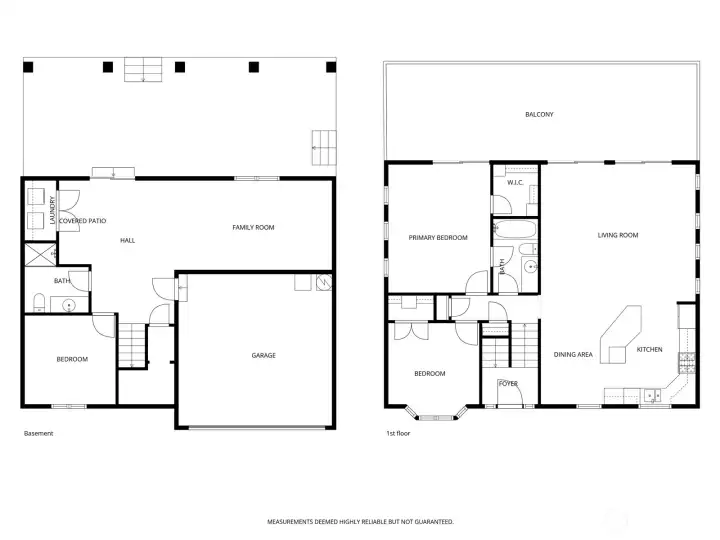 Floor plans for upper + lower level of the home