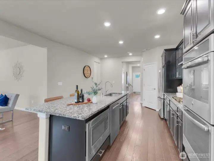 last spacious kitchen area