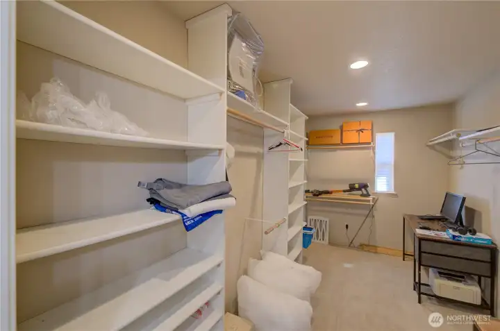 VERY LARGE WALK IN CLOSET/OFFICE WITH WINDOW