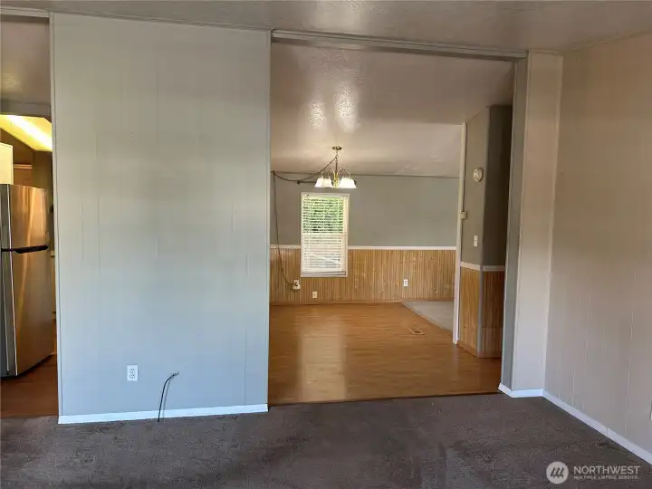 Vaulted Entrance to Kitchen & Dining