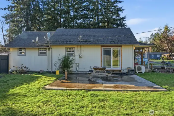 South side of home with patio